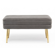 Dunkelgraue Behälterbank mit Füßen 79,5 x37,5 x 42H cm