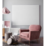 2 Pouf in Samt mit Polina Grey Container eingestellt