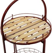 Metalltisch mit abnehmbarem runden roten runden CMø49h67-98