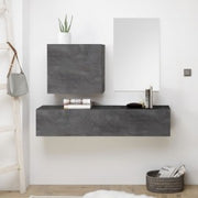 Eingangsschrank mit Spiegeloxid Finish L. 138 S. 42 cm