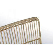 Zeitgenössischer Stil Stuhl in Stahl und Naturkubu Lucila 45x55x H85 cm