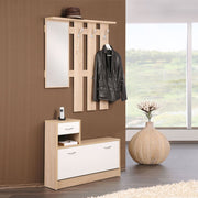 Weißer Eingangsgarderobe und Sonoma Rovere 100x25xh.180 cm Effez