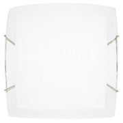 Deckenleuchte mit Stahldrahthaken und weißes Plattenglas - 1xe27