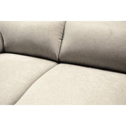 Alenda Sofa 3 Beige Sitze mit Quadratfuß