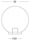 Gartenlampe in Thermoplastik mit leichter Kugel Ø 30 cm schwarz