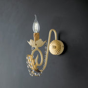 Decape Elfenbein und Gold Eisen -Applique Damaskus Strass ein 25 -fach H28 cm Licht