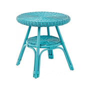 Alliss Blue Table in Rattan D52