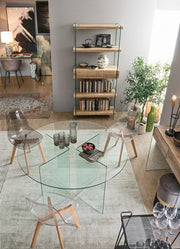 Polycarbonat -Designstuhl Easy Comics 'Holzfüße