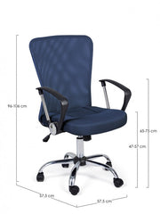 Blisbane Blue Fabric Office Stuhl