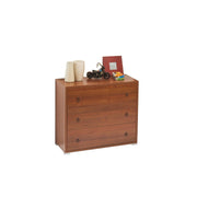 Como 'Maxi 3 Schubladen antike Walnuss in enzuskontiertem Holz H.81x L.91x S. 45 cm