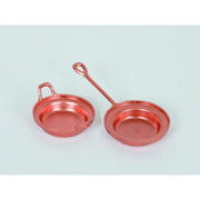 Satz von zwei Kupferbettpfannen 4 cm