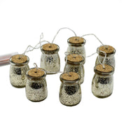 Festonflaschen Filigli 8 Stück Platinglas mit 200 cm LED