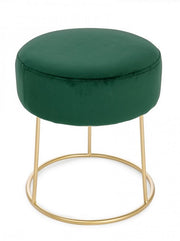 Pouf Clarissa Green Gold 35 x 40 h cm