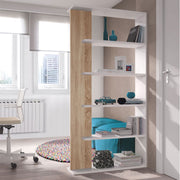 Open Bookshop White Design Oak 90 x 25 x 180 h cm cm