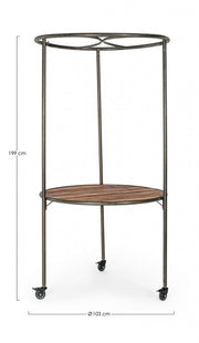 Industrieaussteller mit Dach und Rädern D103X199H CM