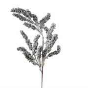 Grüne Beeren Zweig mit Schnee 80 cm