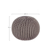 Moderner Pouf mit dunkelgrauem Verflechtung von 50 cm