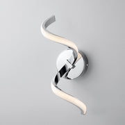 Metall- und Hochglanzchrom -Aluminiumapplikation mit integrierter LED 13x H32 cm