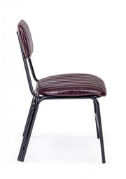 Debbie Bordeaux Vintage Chair in Eco -Leather
