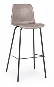 Vintage Bar Stool Beige Ecopelle Kyra CM 39 x 44 x 103,5