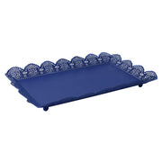 Rechteckige Blue Metal -Tablett CM39X22