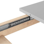 Moderne extendable Eichentisch Grau CM 90 x 160 -240 Effez