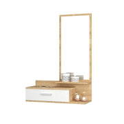 Eingang mit Spiegel und Eiche weiße Schublade 80x35xh.116 cm