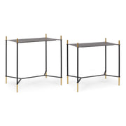 Setzen Sie 2 Anisha Rechteckige Metalltisch