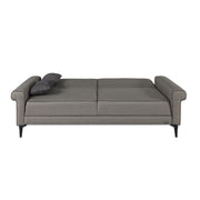Silbera 3 -Seerer -Sofa Bett brauner grauer Stachelstoff
