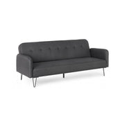 Drei -Seerer -Sofa Bett in schwarzem Stoff Bridjet 200x82x H81 cm