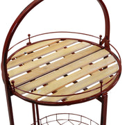 Metalltisch mit abnehmbarem runden roten runden CMø49h67-98