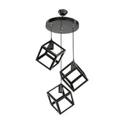 Agatha Suspension Lampe Mdl3790 3 Würfel Schwarze Effez