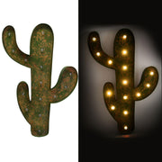 Grünes Metallkaktus mit LED CM40x58.5x5
