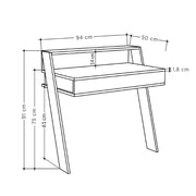 Anthrazit -Feiglingwand Desk mit 94 cm Schublade.