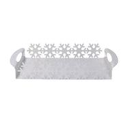 Metallschale Schwarze weiße Schneeflocken CM41X20H6.5