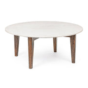 Holztisch und Vintage -Stil Marmor CM Ø75x32H