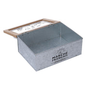 Rechteckige Bistrot Wood Box CM19X14H8.5