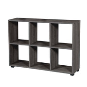Rechteckige Bücherregal Dividieren sechs Würfel graue Sitze 90x24x60