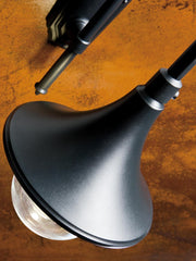 Outdoor -Lampe im sterben -cast -Aluminium mit transparentem Lautsprecher - max. 150 mm Höhe - Maximale Leistung 60w Rost