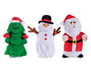 Set von 3 Weihnachtsfiguren in Polyester l 17 x P 17 x H 32 cm