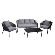 Aluminiumgarten Wohnzimmer und Visalseil 4 Anthrazitstücke