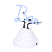 Geschriebene helle neonblaue bar cm10x12.5H17