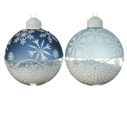 Weihnachtskugel in blauem und himmlischem Glas Ø8cm