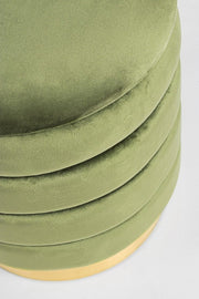 Set2 Pouf Container Darina Olive in Samt Oliven