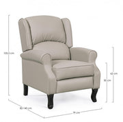 Wiederverschmutzbare Sessel Maila Tortora in ähnlicherpelle