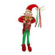 Puppe Red Elf Fabric Green CM24X17H91