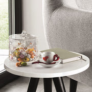 Setzen Sie 2 Kaffeetassen mit Untertassen und Löffeln lieben rote Guzzini