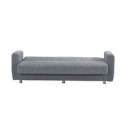 3 -Seerer -Sofa Bett in grauem Stoff mit Behälter 214x80xh.83 cm effektiv