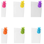 Set von 6 neun Markierungen für Ananasgläser in mehrfarbiger Silikon