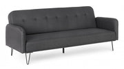 Drei -Seerer -Sofa Bett in schwarzem Stoff Bridjet 200x82x H81 cm